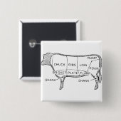 牛の肉質図(2) 缶バッジ (正面&裏面)