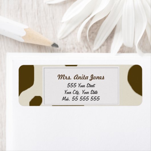 牛の肌の茶色 ラベル (インサイチュ)