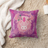 牛の花 クッション (ブランケット)