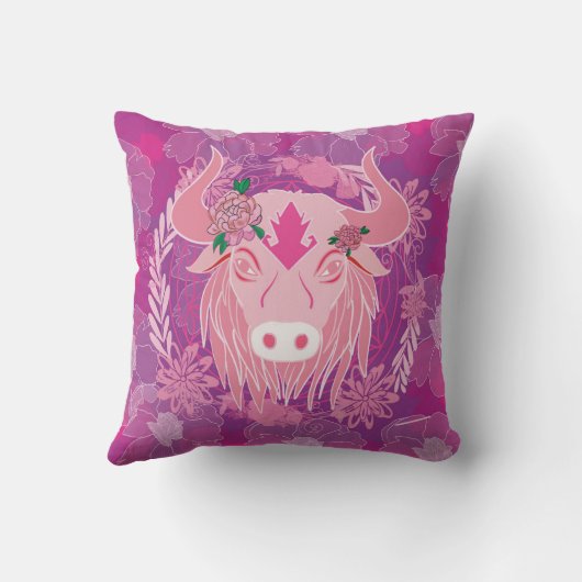 牛の花 クッション (裏面)