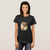 牛の花 今日の未経産牛 牛の女の子 農家の牛 Tシャツ (正面フル)