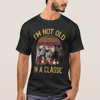牛の花 私は老けてない クラシックなヴィンテージファーマー Tシャツ