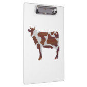 牛の茶色と白のシルエット クリップボード (右)