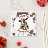 牛の茶色と白 スタンダードカクテルナプキン (インサイチュ)