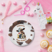 牛の茶色と白 ペーパープレート (パーティー)