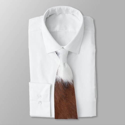 牛の茶色の白い隠し ネクタイ (タイ)