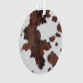 牛の茶色の白 オーナメント (正面)