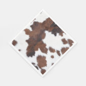 牛の茶色の白 スタンダードランチョンナプキン (角)