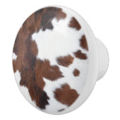 牛の茶色の白 セラミックノブ (右)
