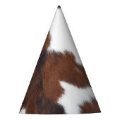牛の茶色の白 パーティーハット (正面)