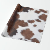 牛の茶色の白 ラッピングペーパー (アンロールド)