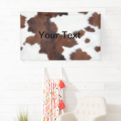牛の茶色の白 横断幕 (インサイチュ)