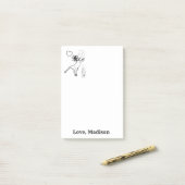 牛の草の色の付箋メモ ポストイット (デスク上)