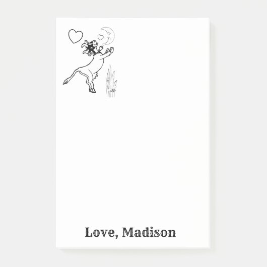 牛の草の色の付箋メモ ポストイット (正面)