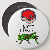 牛の虫のボタン 缶バッジ (正面&裏面)