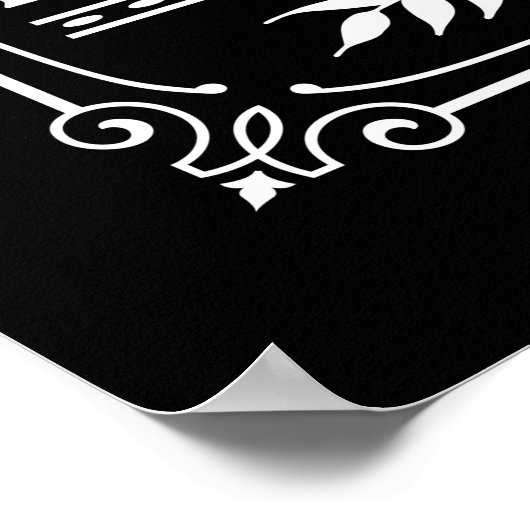 牛の言葉のアートの国からのかわいいアドバイス ポスター (角)