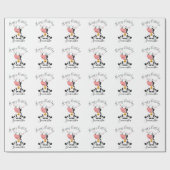 牛の誕生日の農場 ラッピングペーパー (フラット)