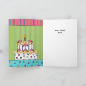 牛の誕生日グリーティングカード カード (内部)