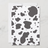 牛の誕生日パーティーアニマルプリントパターン任意の年齢 招待状 (裏面)
