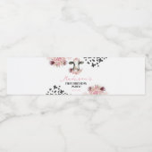 牛の誕生日パーティーウォーターボトルラベル ペットボトルラベル (シングルラベル)