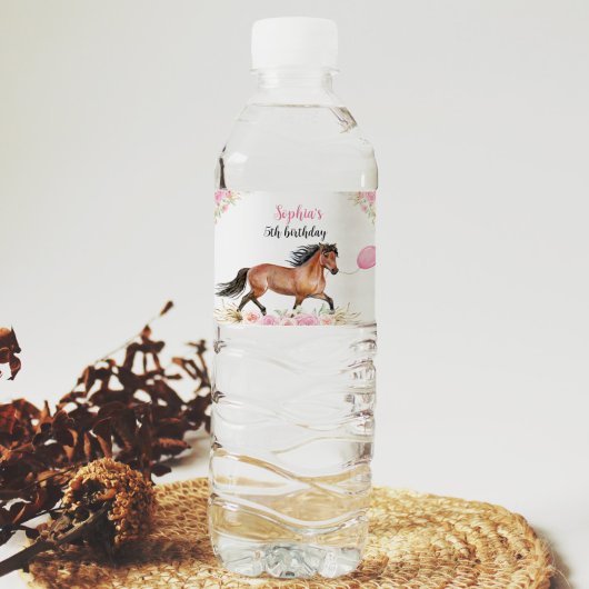 牛の誕生日パーティーウォーターボトルラベル ペットボトルラベル