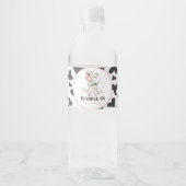 牛の誕生日パーティーウォーターボトルラベル ペットボトルラベル (正面)