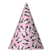 牛の誕生日パーティーピンク パーティーハット (左)