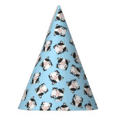 牛の誕生日パーティーブルー パーティーハット (左)