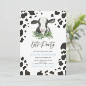 牛の誕生日パーティーボーイランチファームバースデーパーティー 招待状 (スタンド正面)