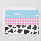 牛の誕生日招待状2番目の聖い牛のパーティー写真 招待状 (裏面)