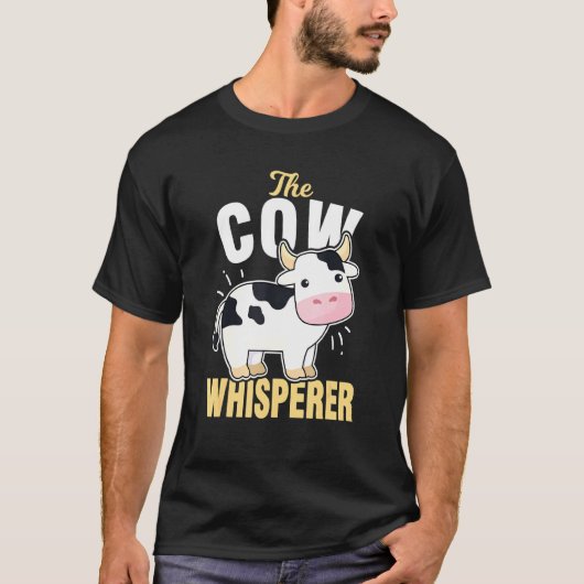 牛の語り部 農夫 屠殺人 搾乳係 Tシャツ (正面)