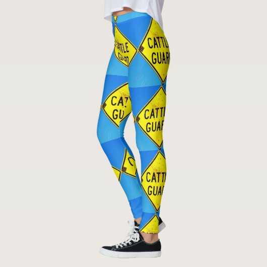 牛の護衛標識黄ダイヤ·ブルー レギンス (左)