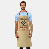 牛の豚の最後のバーベキューにチキンを歩く エプロン (着用した状態)