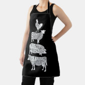 牛の豚の肉の切り取り肉小さなホルダー エプロン (インサイチュ)