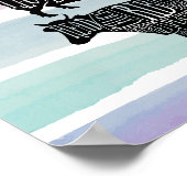 牛の豚の肉の切り取り肉小さなホルダー ポスター (角)