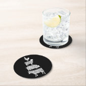 牛の豚の肉肉切りアート ラウンドペーパーコースター (インサイチュ)