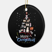 牛の贈り物 |ムーイ・クリスマス・カウ恋人のプレゼント セラミックオーナメント (左)
