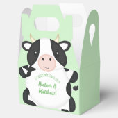 牛の赤ちゃんシャワーグリーン フェイバーボックス (オープン)
