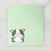 牛の赤ちゃんシャワーグリーン プレイスカード (外部開封)