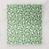 牛の赤ちゃんシャワーグリーン プレイスカード (内部開封)