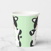 牛の赤ちゃんシャワーグリーン 紙コップ (右)