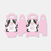 牛の赤ちゃんシャワーピンク フェイバーボックス (折り畳みなし)