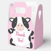 牛の赤ちゃんシャワーピンク フェイバーボックス (オープン)