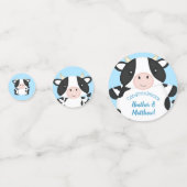 牛の赤ちゃんシャワーブルー コンフェッティ (裏面)