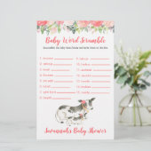 牛の赤ちゃんシャワーベビー単語スクランブルゲーム (スタンド正面)