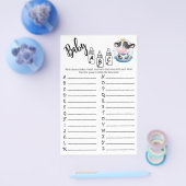 牛の赤ちゃんシャワー美しいドリームゲームベビーABCカード チラシ (シングル)