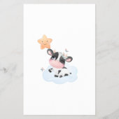 牛の赤ちゃんシャワー美しいドリームビンゴゲームカード チラシ (裏面)