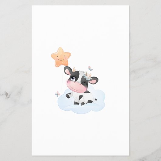 牛の赤ちゃんシャワー美しいドリームビンゴゲームカード チラシ (裏面)