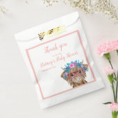 牛の赤ちゃんシャワー、ハイランド牛、女の子 フェイバーバッグ (封をした状態)