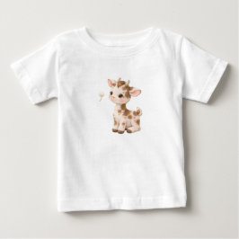 牛の赤ちゃんTシャツ – かわいいスポットとストライプのベイビーN ベビーTシャツ